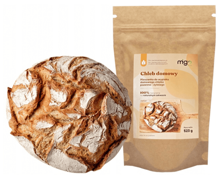 Chleb domowy- mieszanka do wypieku chleba pszenno-żytniego 523 g - MIGOgroup